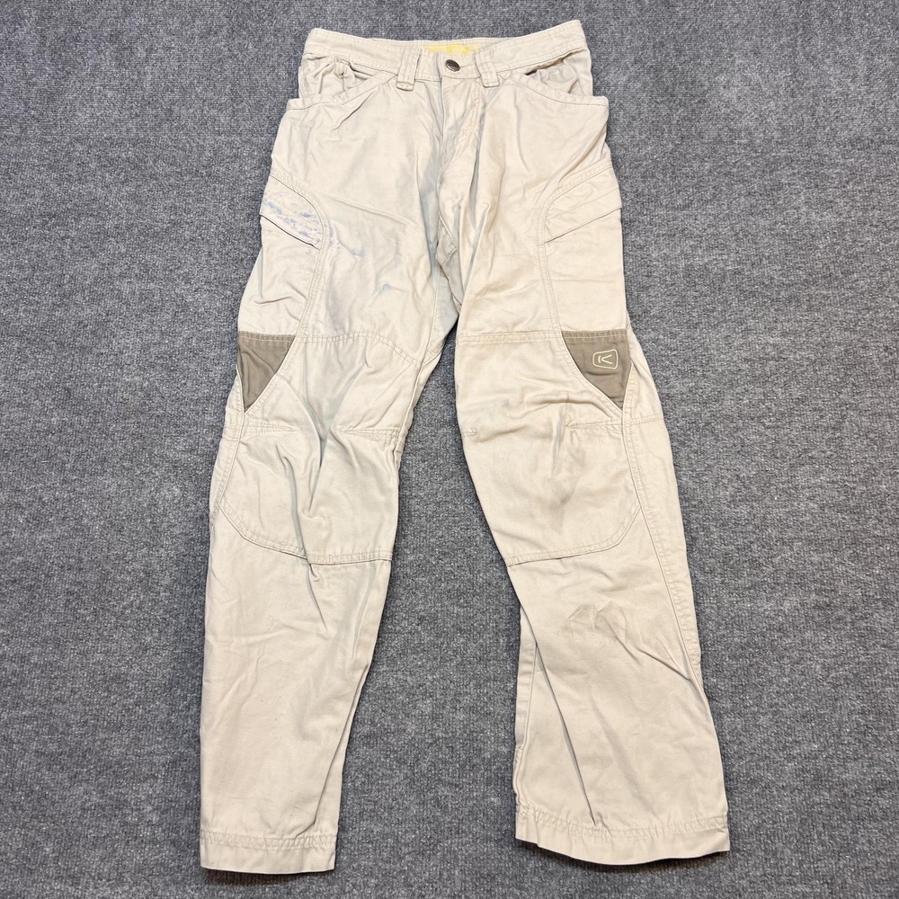 KEEN Pants Mens 28x30 Beige Canvas Cargo Workwear Outdoor Hiking Utility Casual